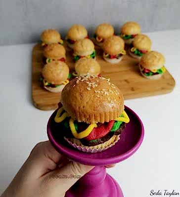 Hamburger-Cupcake-Ankara