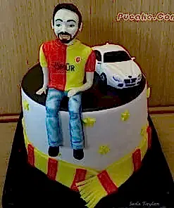 Alternative view of Sarı Kırmızı Futbol taraftar Pastası
